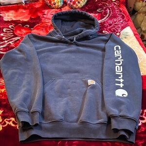 Carhartt Men's S wash out black loose fit Hoodie Sweatshirt